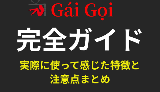 ベトナムのGái gọi（ガイゴイ）とは何か｜実際に使って感じた特徴と注意点をまとめる